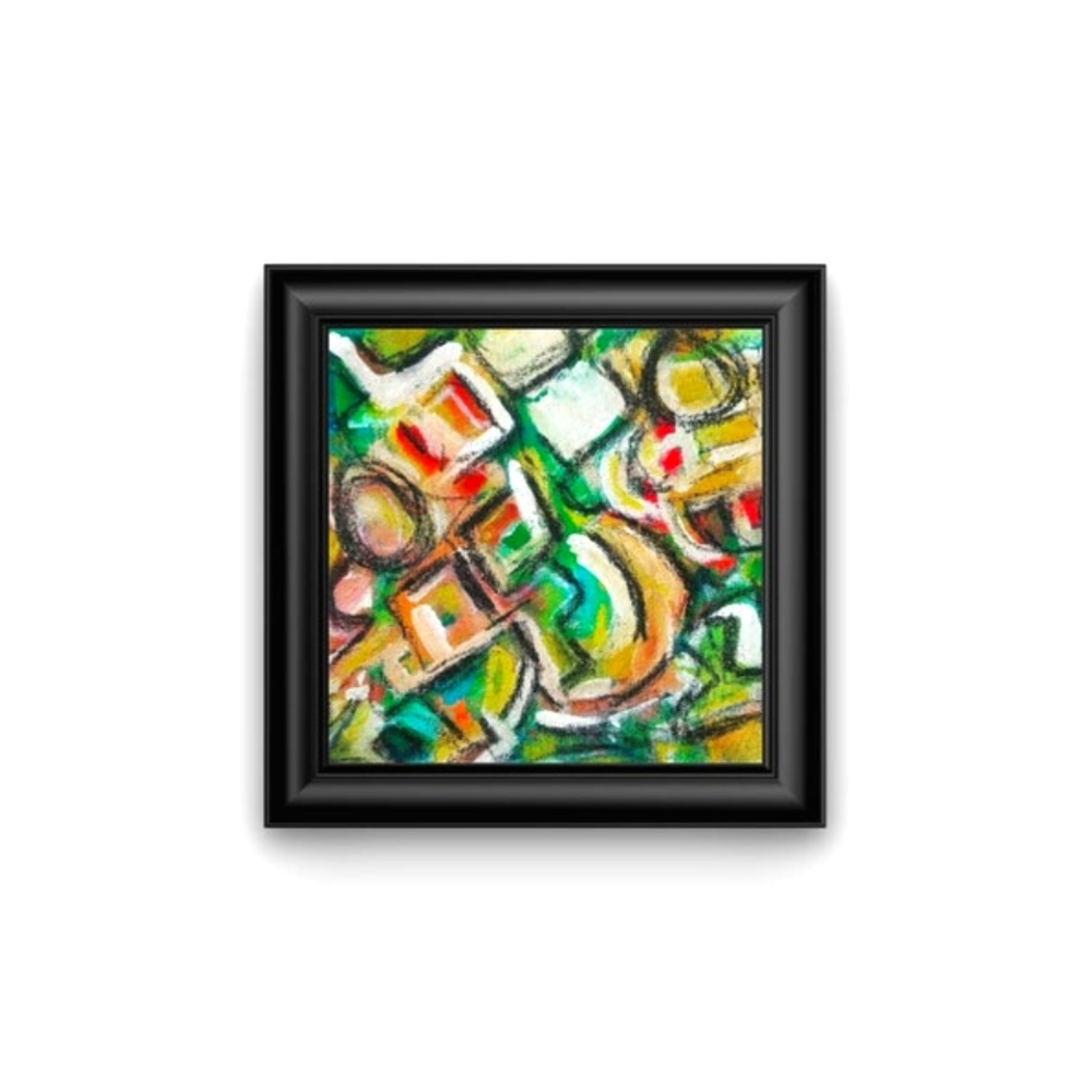 Original Abstract Painting Artwork Mixed Media Acrylic Charcoal Canvas